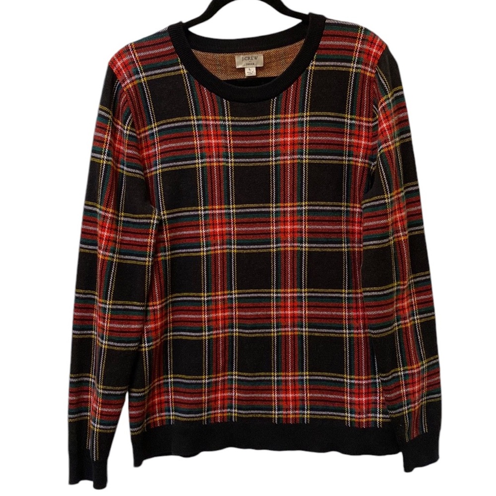 J. Crew Teddie Tartan Sweater